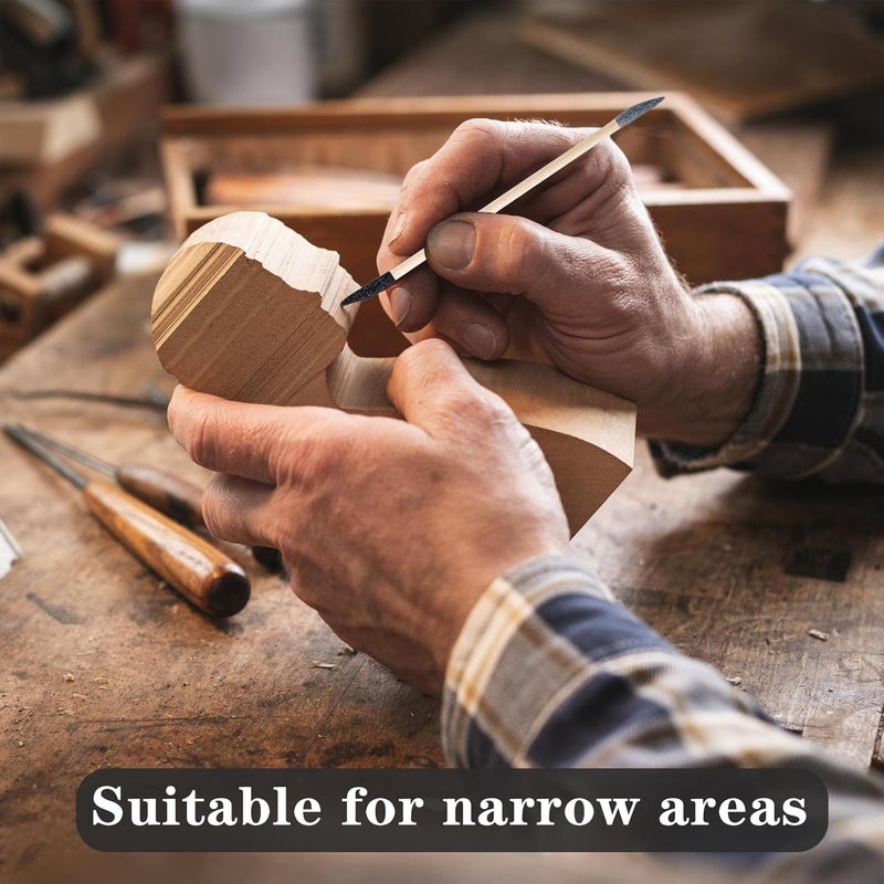 Nokiils 50 Pcs Sanding Sticks, Double End Matchsticks Sanding Twigs, Fine Detailing Sanding Tools for Tight Spaces Plastic Models Wood, 120/280 Grit 5.4 x 0.2 Inch - Image 3